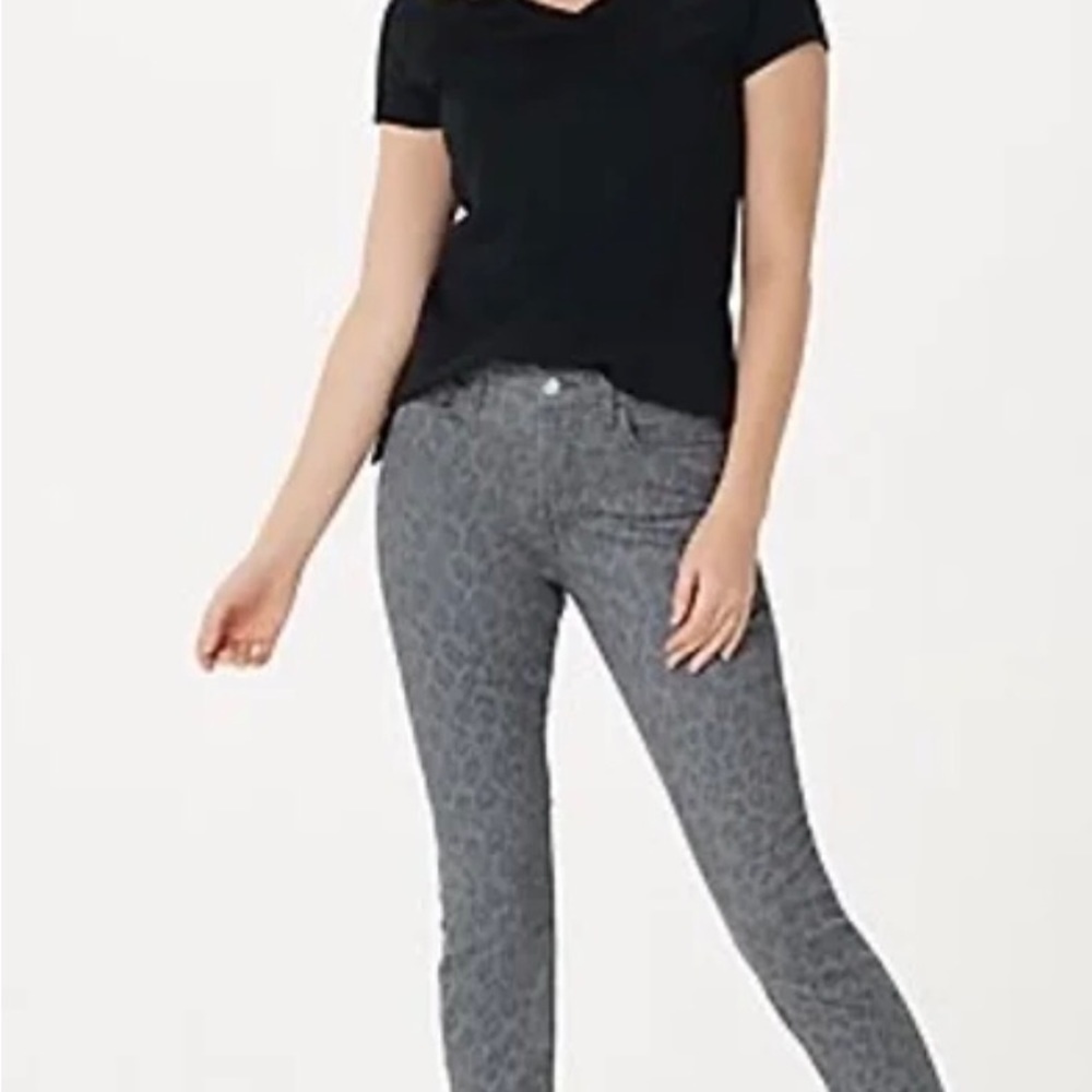 6. NWT Jen7 by 7 for All Mankind Ankle Skinny - Grey Leopard Light Grey